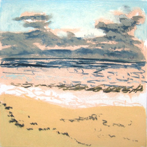 Sunset, Sept. 18;
Chalk Pastel, 1995;
10 x 10 in. Sunset, Sept. 18;
Chalk Pastel, 1995;
10 x 10 in.